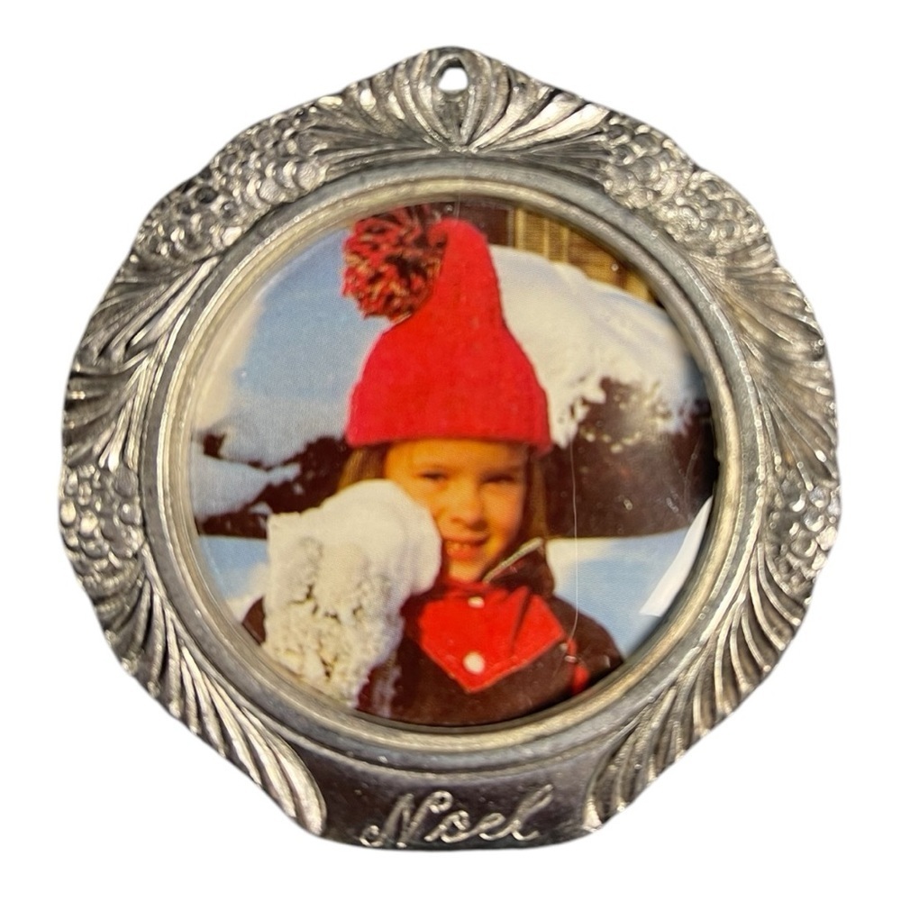 Reed & Barton Vintage Christmas Photo Frame Ornaments